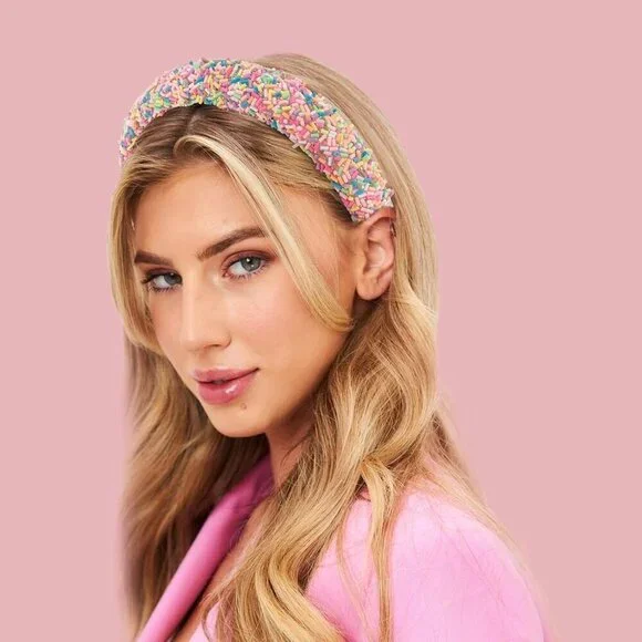 Colorful Glitter Padded Headbands for Women Casual and Party wear - Picture 3 of 7